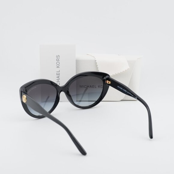 Michael Kors MK2122 33328G Sunglasses Black Cat Eye Frame, Grey Lenses - Picture 8 of 8